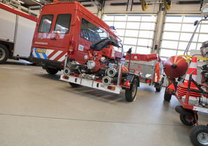 Kunststofvloeren voor Stallingsruimte brandweer